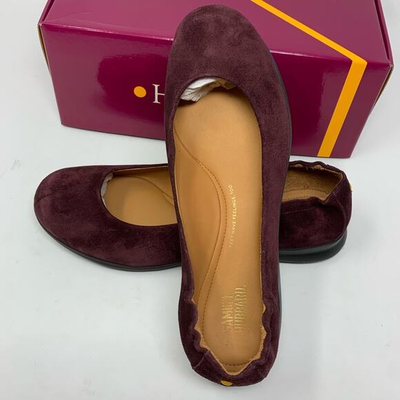 Samuel Hubbard Freedom Dance Wine Suede Women Slip On Flats Size 9M - Picture 7 of 10